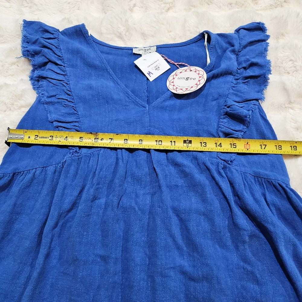 Umgee Ruffle Sleeve Top NWT - Picture 5 of 5